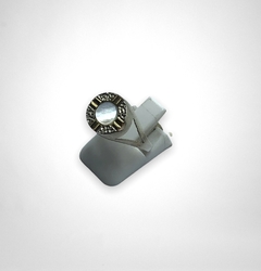 AG253 CH-BL Anillo Piedra Nacar Blanca Plata 925 y Oro - tienda online