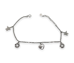 Cri 473 Pulsera Estrellas y Corazones / Últimas Unidades Plata 925 en internet