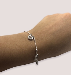 4.4 gr Pulsera Corazones Plata Italiana - comprar online