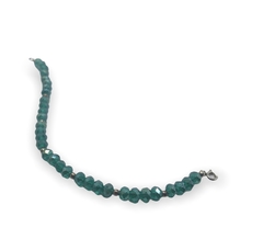 PUPI 1 VE Pulsera Piedras Verdes (18cm) Plata 925 - comprar online