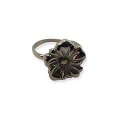 AV 261 Anillo Flor Plata y Oro - comprar online