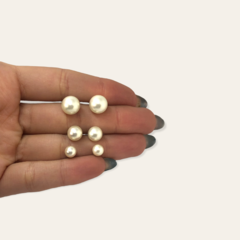 3168 Aros Perla Blanca - Variedad de Medidas Acero Quirúrgico
