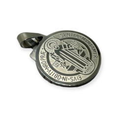 5451-3 Dije Medalla Reversible San Benito (30 mm) Acero Quirúrgico - comprar online