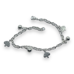 8828-3 Pulsera con Dijes Arboles Acero Blanco