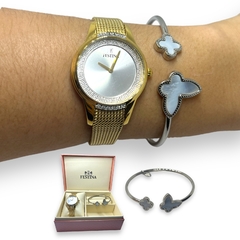 Reloj Festina Dama F20495.1 - Edición Limitada Dorado con Pulsera de regalo