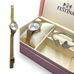 Reloj Festina Dama F20495.1 - Edición Limitada Dorado con Pulsera de regalo - tienda online