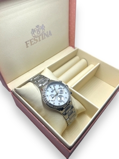Reloj Festina Dama F20401 Cronografo Acero - Cuadrante con Cubics Agente Oficial