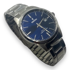Reloj Festina F20511/3 Plateado Hombre - Fondo Azul en internet