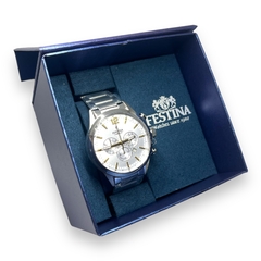 Reloj Festina Hombre F20343 Cronografo - Fondo Blanco Acero Agente Oficial - comprar online