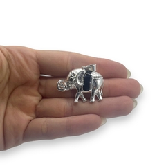 6134 Dije Elefante con Cubic (30 mm) Acero Blanco - Stal Joyas