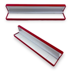 Estuche Premium para Pulseras - Terciopelo Rojo / X Unidad (24 cm x 4,5cm)