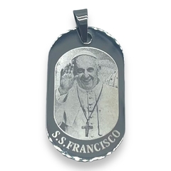 CAR-345 Dije Medalla Papa Francisco (36x21 mm) Acero Quirúrgico
