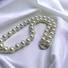SW 155-45 CO-BL Collar Edición Limitada Perlas Blancas (45 cm) Plata Italiana