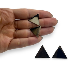 SIN-46 Aritos Triángulos (21 mm) / Últimas Unidades Plata Italiana