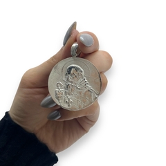 DI-RU 222 Dije Medalla San Benito Reversible (40 mm) Plata 925 - comprar online