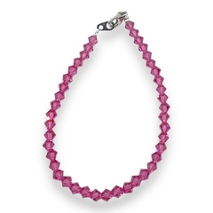 SWA 26 Pulsera Solo Piedras Color Rose Plata Italiana - comprar online