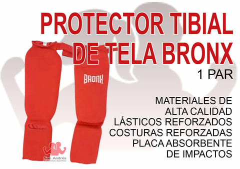 PROTECTOR TIBIAL LOW KICK DE TELA IMPORTADO - BRONX