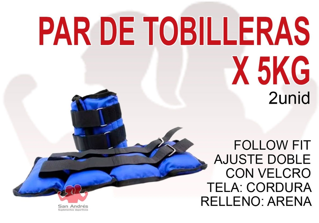 Tobilleras con peso x 5kg - Follow Fit