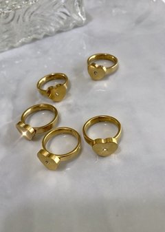 Gold Ring Love Strass