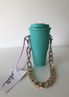 Cup Holder Green & Gold (vaso + porta vaso con cadena)