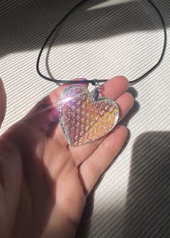 Hologram Snake Corazón Necklace