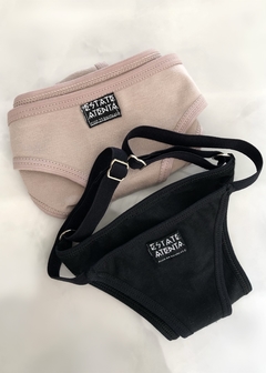 PACK X 2 - #6 Black + Nude. Basic panties & baby panties