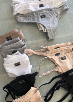 Set #8 Nude + Grey. Basic panties & baby panties - comprar online