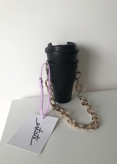 Cup Holder Black & Gold (vaso + porta vaso con cadena)
