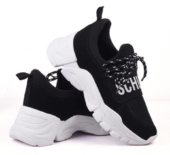 Tênis feminino para academia shutz sneaker plataforma meia lançamento promoção - Preto na internet