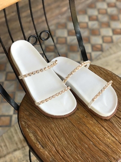 Imagem do Sandália Feminina Papete Strass Birken Rasteirinha