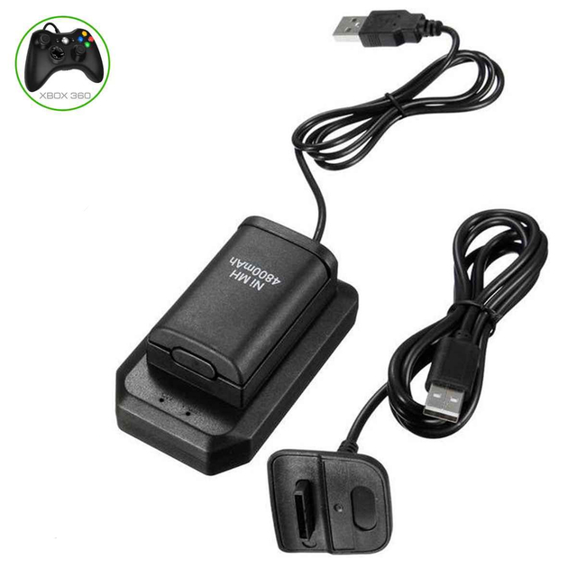 Kit Bateria 4800mah + Cable Carga Juega + Cuna Joys Xbox 360