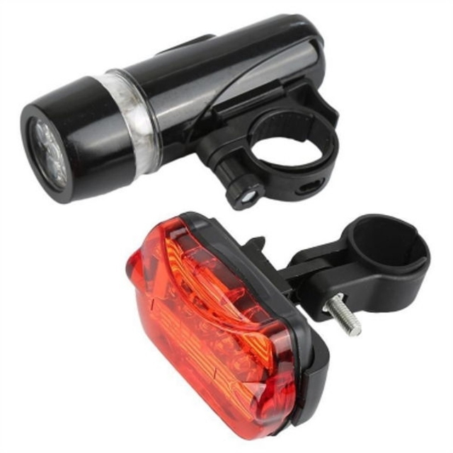 Luz Led Bicicleta Delantera Trasera Luces Soporte Manubrio