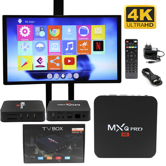 Conversor Smart Tv Box MXQ 4k Pro Android 10 4GB - 64gb - Quad Core