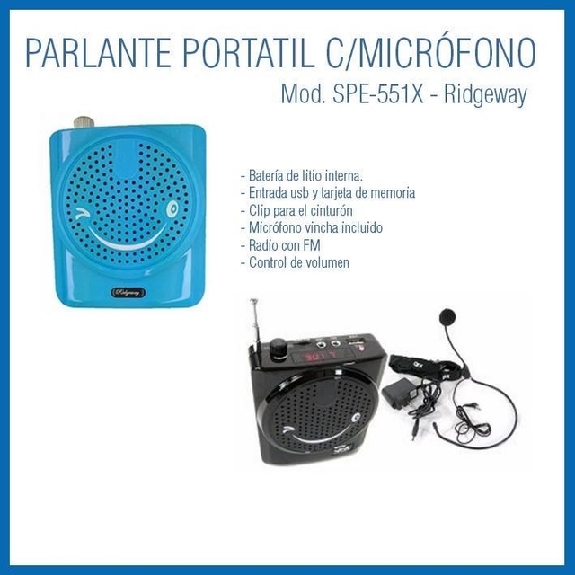 Amplificador portatil con microfono para Voz