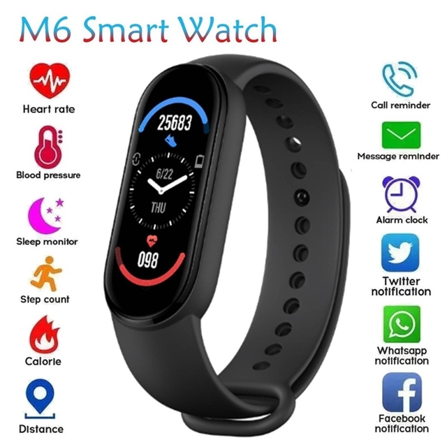 Reloj Inteligente M6 Smartwatch Ritmo Cardíaco Oxigeno