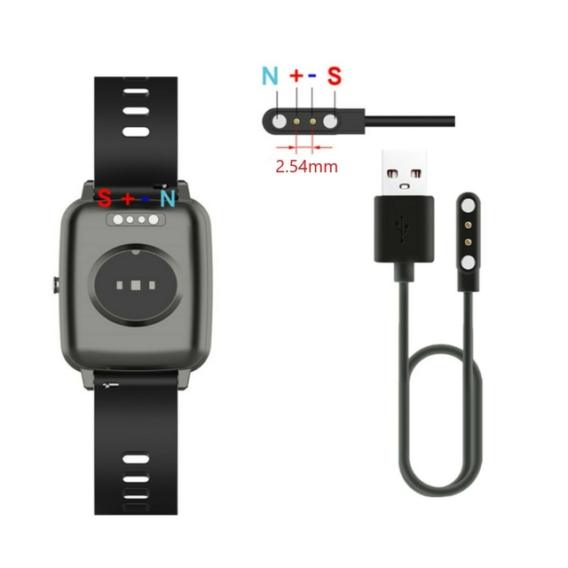 Cable Cargador Smartwatch M16 M12 D06 Hw12 Hw16 2 Pin 2,54mm