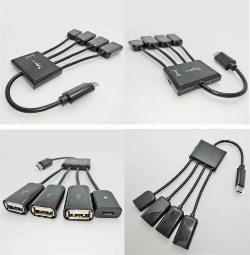 muvit pack adaptador USB OTG 3,0 a Micro USB+Micro USB a Tipo C+ Tipo C a micro  USB Plata