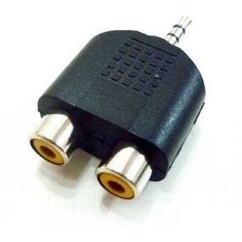Adaptador Mini Plug 3.5 Mm Macho A 2 Rca Hembra A Pc Tv Lcd