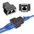 1 A 2 Vías Rj45 Lan Ethernet Divisor De Red Adaptador Doble