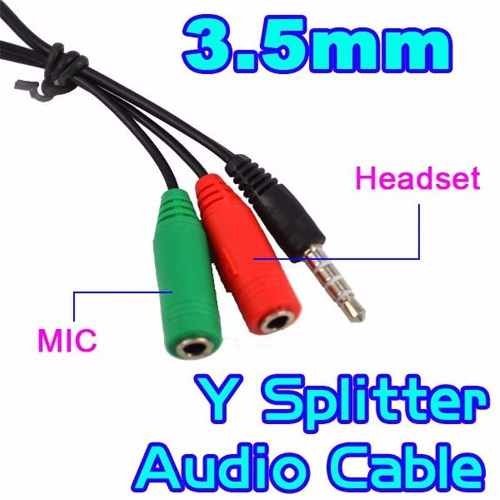 Adaptador Auriculares Cable Microfono MiniPlug 3.5 Pc Ps4 Splitter Celu -  MundoChip