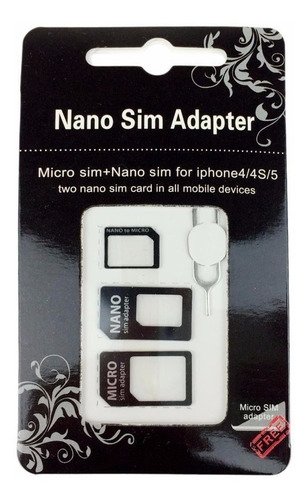 Adaptador Chip 3 En 1 Micro Y Nano A Sim Y Nano A Micro Sim