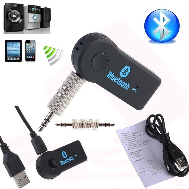 Adaptador Bluetooth auxiliar para automóvil, kit Bluetooth para coche para  hablar con manos libres y transmisión de música, receptor Bluetooth con
