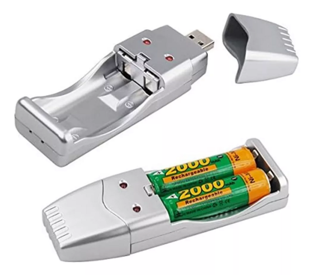 Kit Cargador USB + Pilas Recargables AA y AAA - TecnoWestune Store