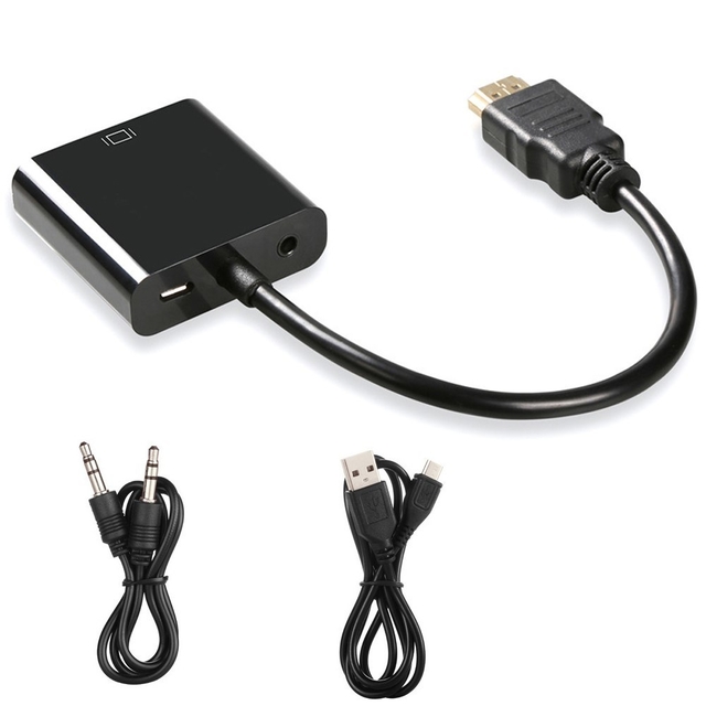 Conversor Hdmi A Vga Video C/audio Y Alimentacion Ps4 1080p