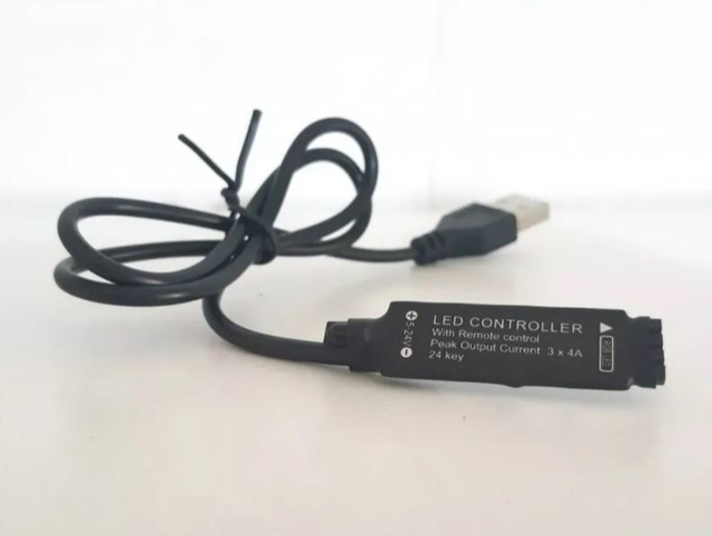 Tira led RGB Gamer USB con control remoto de 2 metros