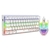 Kit Gamer Teclado 60% Y Mouse Mecanico Tdagger Main Force 08 Blanco