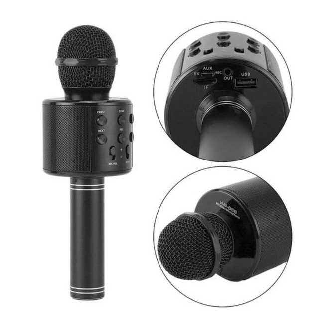 Micrófono Karaoke Bluetooth Inalámbrico, Altavoz Incorporado