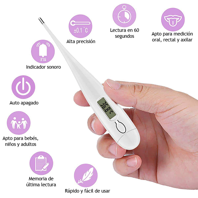 12 Termómetro Digital Electrónico Para Adulto Niños Bebe