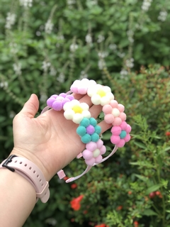 Tiara pompom floral - comprar online