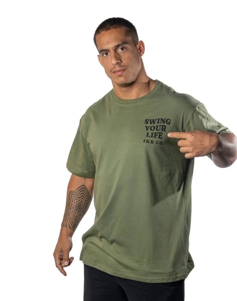 Remera Oversize Verde Swing ELITE FITTEST STORE